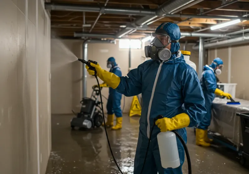 Basement Sanitization and Antimicrobial Treatment process in White County, AR