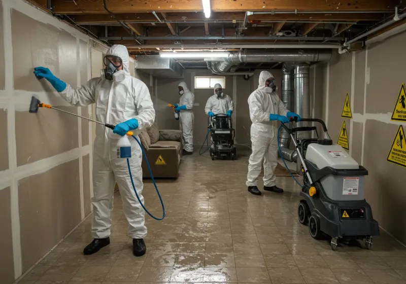 Basement Moisture Removal and Structural Drying process in White County, AR